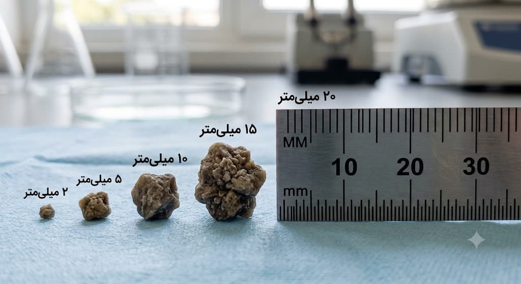 عکس سنگ کلیه ۵ میلیمتری