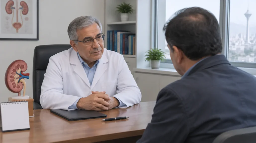 مشاوره مرد ایرانی با متخصص ارولوژی درباره زگیل تناسلی و مدت زمان انتقال آن